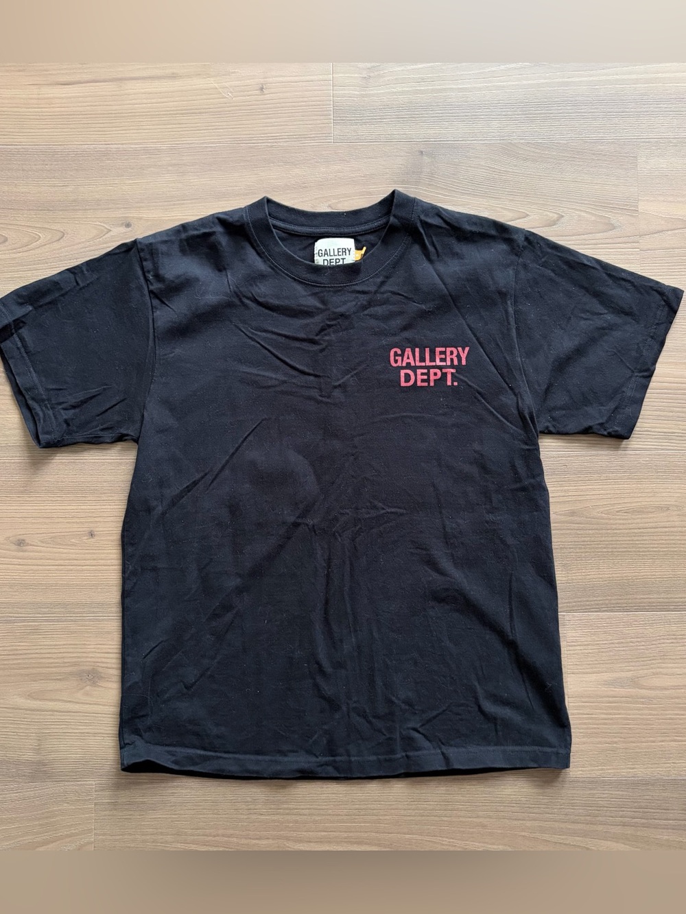 Gallery Dept Black Tee with Red Logo